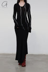 Marc le bihan long net eye skirt 2752 black